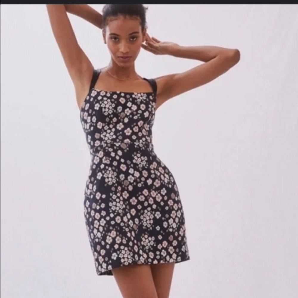 Maeve Navy and White Floral Mini Dress